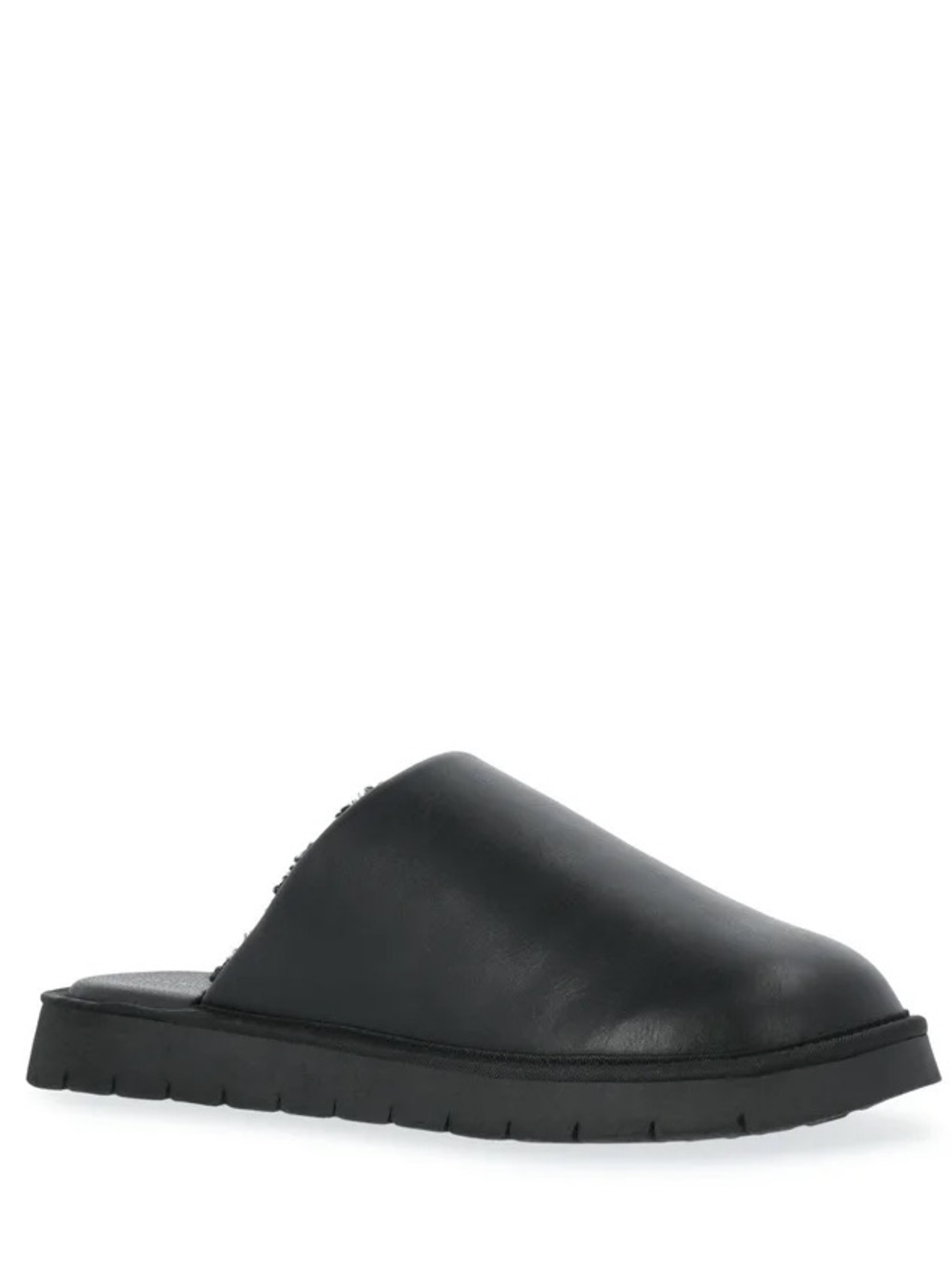 Free Assembly Women's Black Faux Leather Slip On Mules NWT size 8.5